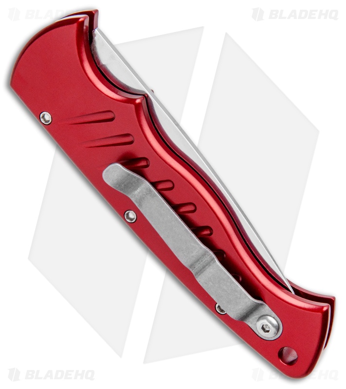 Piranha Red P-1 Pocket Automatic Knife (3.2" Mirror Serr)
