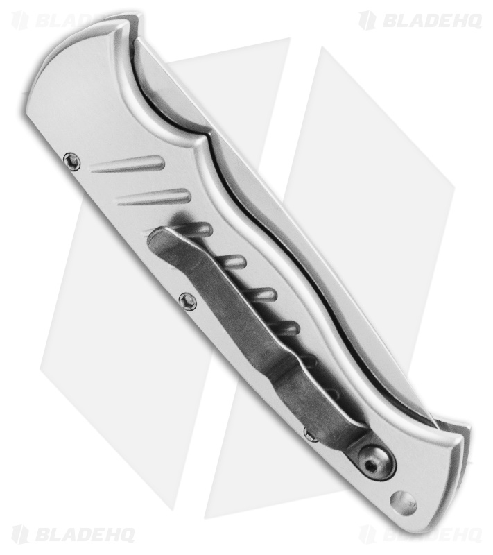 Piranha Pocket Automatic Knife Silver (3.2" Mirror Serr)