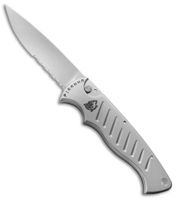 Piranha Pocket Automatic Knife Silver (3.2" Mirror Serr)