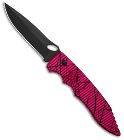 Piranha Predator Tactical Automatic Knife Pink (4.1" Black)