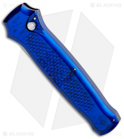 Piranha Prowler Blue Automatic Knife (3.2" Stonewash)