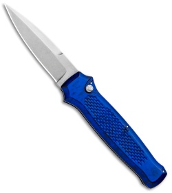 Piranha Prowler Blue Automatic Knife (3.2" Stonewash)