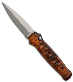 Piranha Prowler Orange Automatic Knife (3.2" Stonewash Plain)