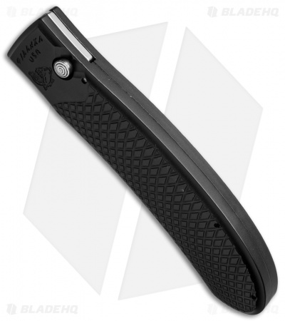 Piranha Toxin Automatic Knife Black (3.75" Mirror Serr)