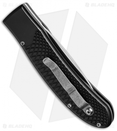 Piranha Toxin Automatic Knife Black (3.75" Mirror Serr)
