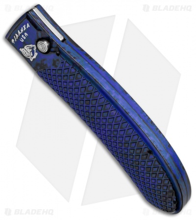 Piranha Toxin Automatic Knife Blue (3.75" Mirror Serr)