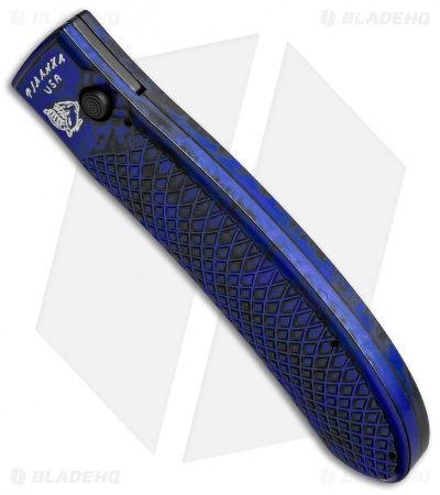 Piranha Toxin Automatic Knife Blue (3.75" Black Serr)