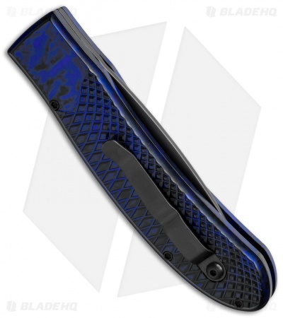 Piranha Toxin Automatic Knife Blue (3.75" Black Serr)