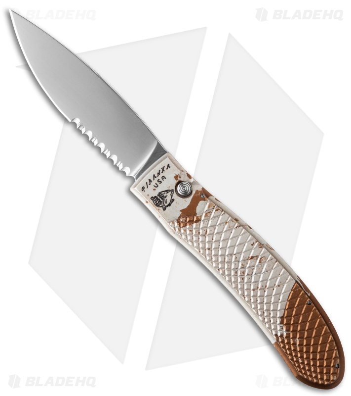 Piranha Toxin Automatic Knife Camo (3.75" Mirror Serr)