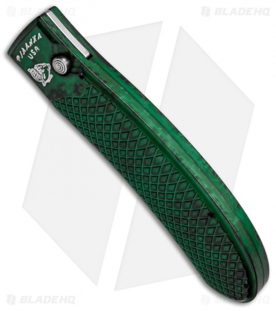 Piranha Toxin Automatic Knife Green (3.75" Mirror Serr)