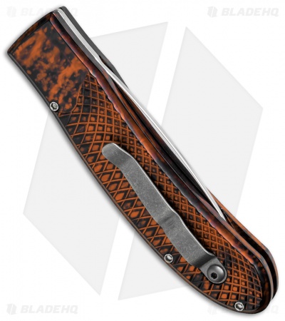 Piranha Toxin Automatic Knife Orange (3.75" Mirror Serr)