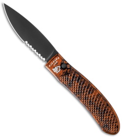 Piranha Toxin Automatic Knife Orange (3.75" Black Serr)