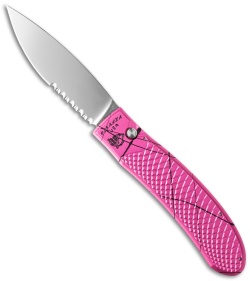 Piranha Toxin Automatic Knife Pink (3.75" Mirror Serr)