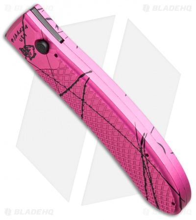 Piranha Toxin Automatic Knife Pink (3.75" Black Serr)