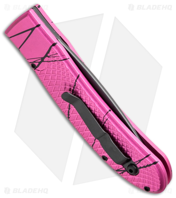 Piranha Toxin Automatic Knife Pink (3.75" Black Serr)
