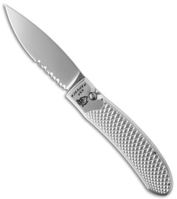 Piranha Toxin Automatic Knife Silver (3.75" Mirror Serr)