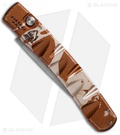 Piranha Virus Automatic Knife Desert Camo Aluminum (3.25" Black Serr)
