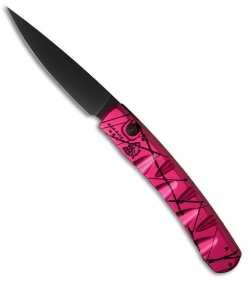 Piranha Virus Automatic Knife Pink Tactical (3.25" Black)