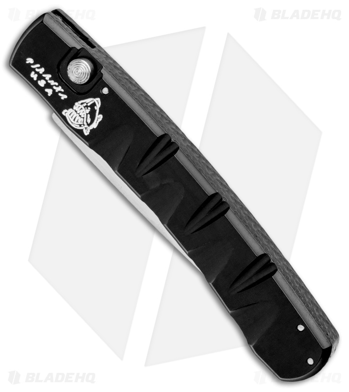 Piranha Virus Automatic Knife Black (3.25" Mirror)