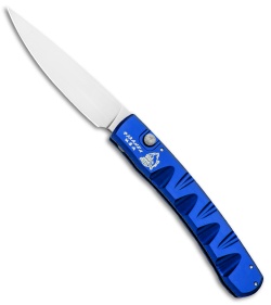 Piranha Virus Automatic Knife Blue (3.25" Mirror)