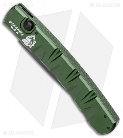 Piranha Virus Automatic Knife Green Tactical (3.25" Black)