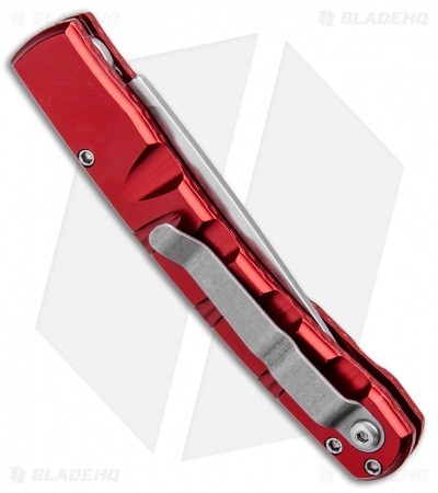Piranha Virus Automatic Knife Red (3.25" Mirror)