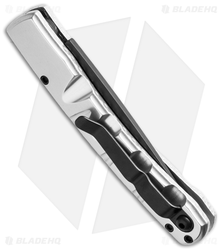 Piranha Virus Automatic Knife Silver Tactical (3.25" Black)