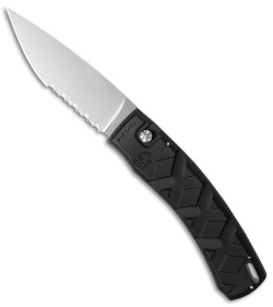 Piranha X Automatic Knife Black (3.3" Mirror Serr)