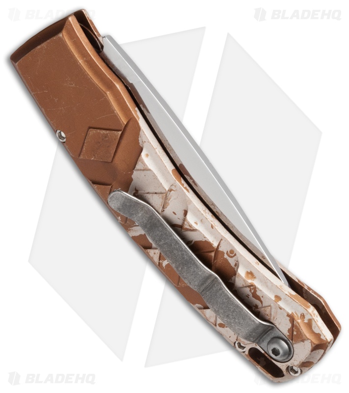 Piranha X Automatic Knife Desert Camo (3.3" Mirror)