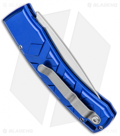 Piranha X Automatic Knife Blue (3.3" Mirror)