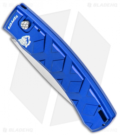 Piranha X Automatic Knife Blue (3.3" Mirror)