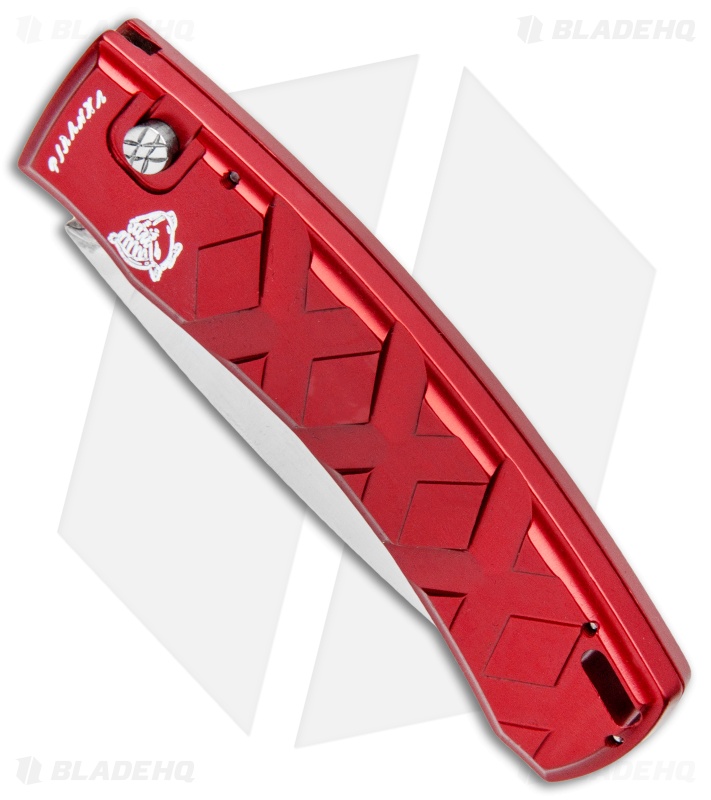 Piranha X Automatic Knife Red (3.3" Mirror)