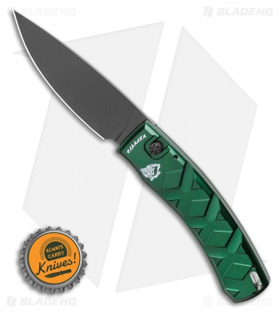 Piranha X Automatic Knife Green Tactical (3.3" Black)