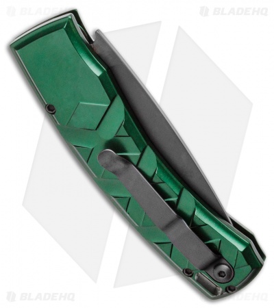 Piranha X Automatic Knife Green Tactical (3.3" Black)