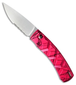 Piranha X Automatic Knife Pink (3.3" Mirror Serr)