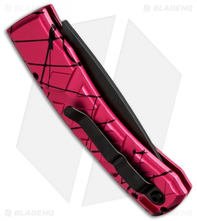 Piranha X Automatic Knife Pink Tactical (3.3" Black Serr)