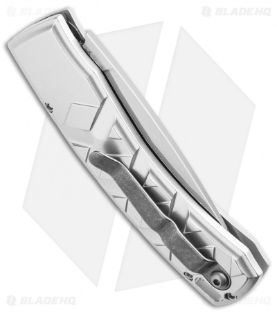 Piranha X Automatic Knife Silver (3.3" Mirror)