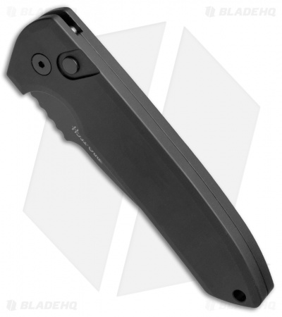 Pro-Tech Les George Rockeye Automatic Knife Smooth Black (3.4" Black) LG101