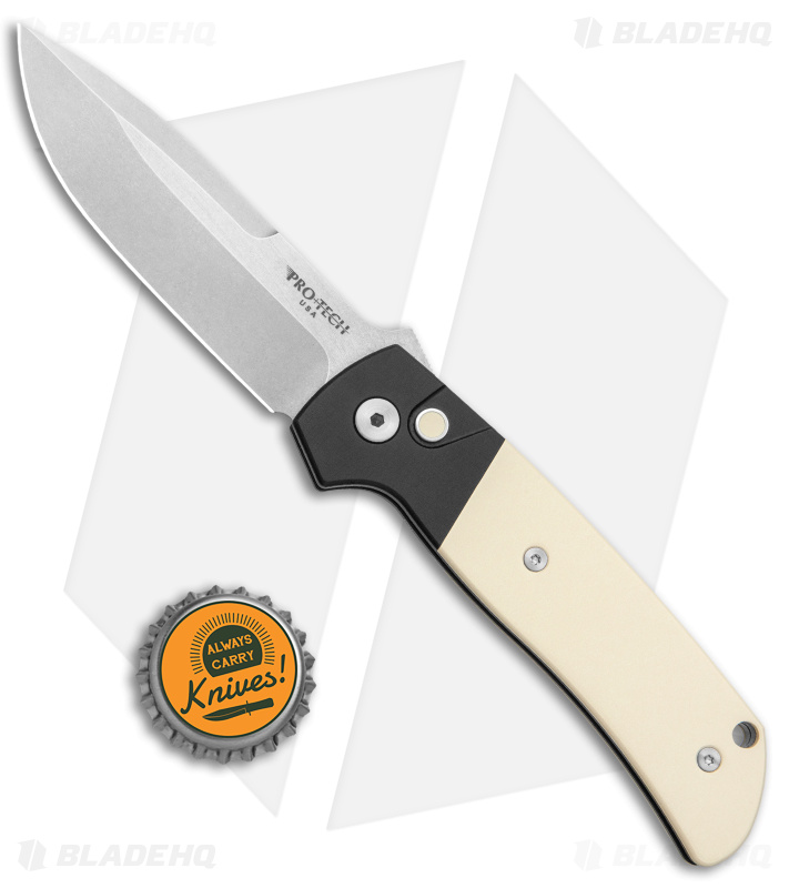 Pro-Tech Terzuola Tuxedo ATCF Automatic Knife Ivory Micarta (3.5" SW Magnacut)