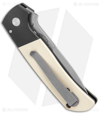 Pro-Tech Terzuola Tuxedo ATCF Automatic Knife Ivory Micarta (3.5" SW Magnacut)