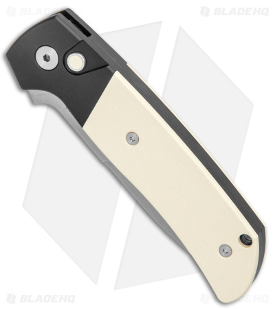 Pro-Tech Terzuola Tuxedo ATCF Automatic Knife Ivory Micarta (3.5" SW Magnacut)