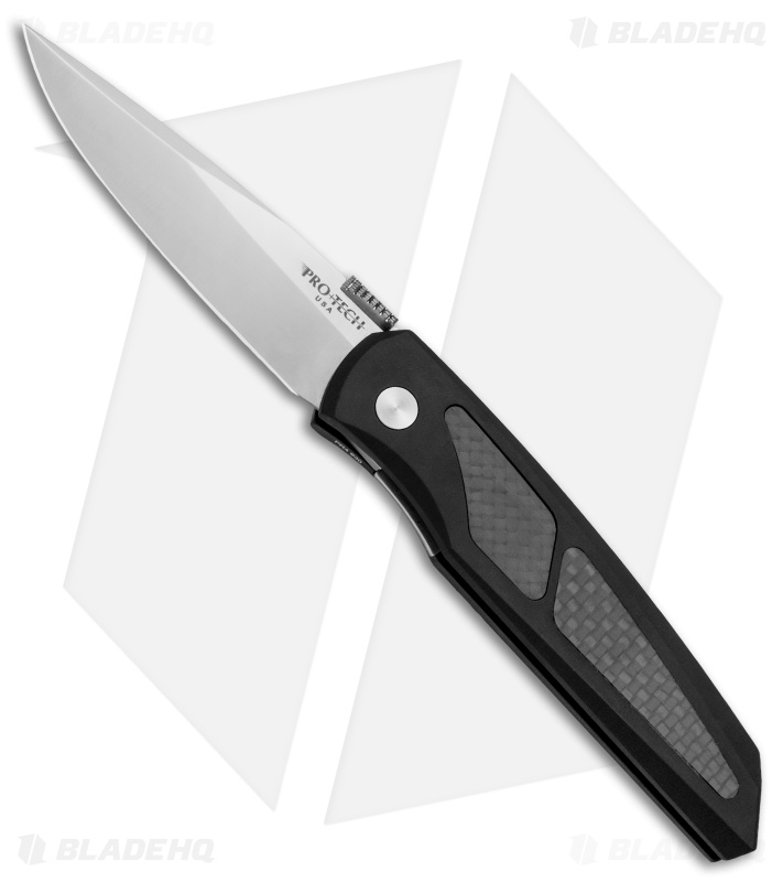 Pro-Tech Harkins ATAC D/A Automatic Knife CF w/ Thumb Plate (3.25" Stonewash)