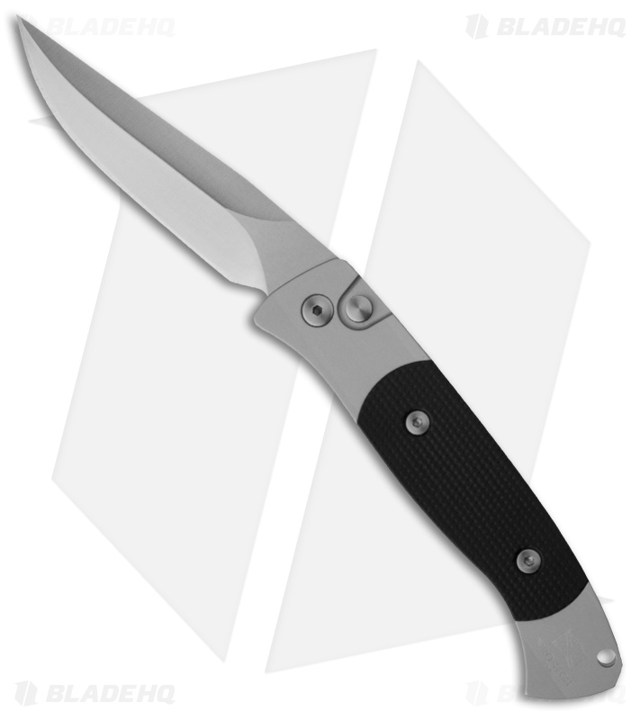 Pro-Tech Brend 2 Small Automatic Knife Gray/Black G-10 (2.9" Satin ...