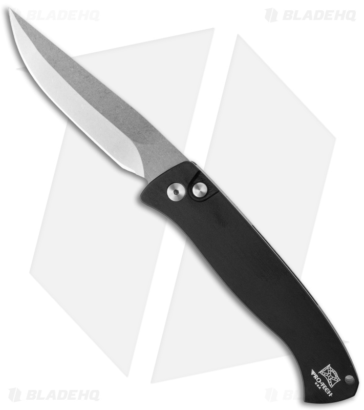 Pro-Tech Brend 2 Small Automatic Knife Black (2.9" Stonewash) 1221-SW