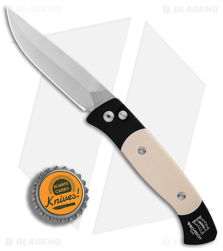 Pro-Tech Brend 2 Small Tuxedo Automatic Knife Ivory Micarta (2.9