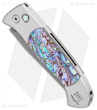 Pro-Tech Brend 3 Medium Automatic Knife Abalone (3.75" Chad Nichols Damascus)