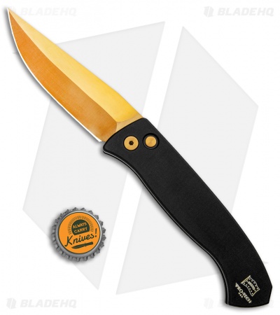 Pro-Tech Brend 3 Medium Automatic Knife Black (3.75" Copper Rose) 