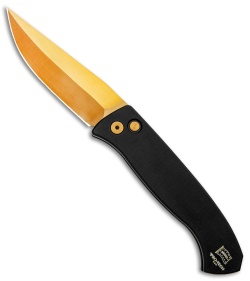 Pro-Tech Brend 3 Medium Automatic Knife Black (3.75" Copper Rose) 