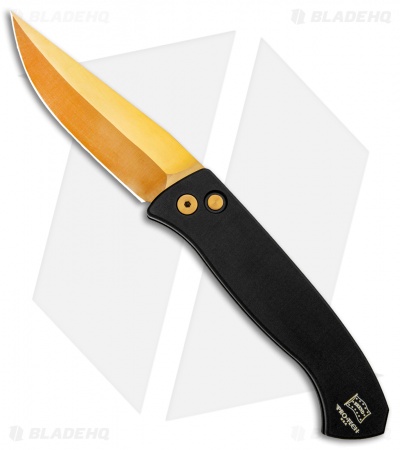 Pro-Tech Brend 3 Medium Automatic Knife Black (3.75" Copper Rose) 