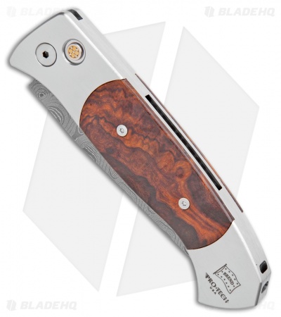 Pro-Tech  Brend 3 Medium Automatic Knife Desert Iron Wood (3.75" Damascus)